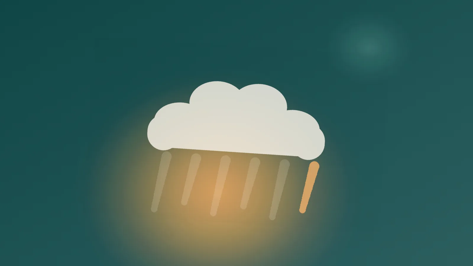 Nuage de pluie sombre avec une éclaircie, illustration de la dépression
