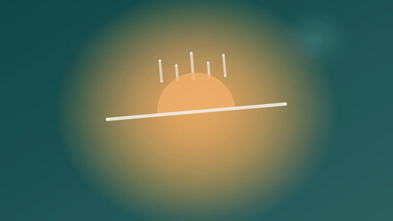 Un soleil qui se lève au-dessus d'une ligne d'horizon, symbolisant la sortie progressive de la dépression post-partum vers la lumière