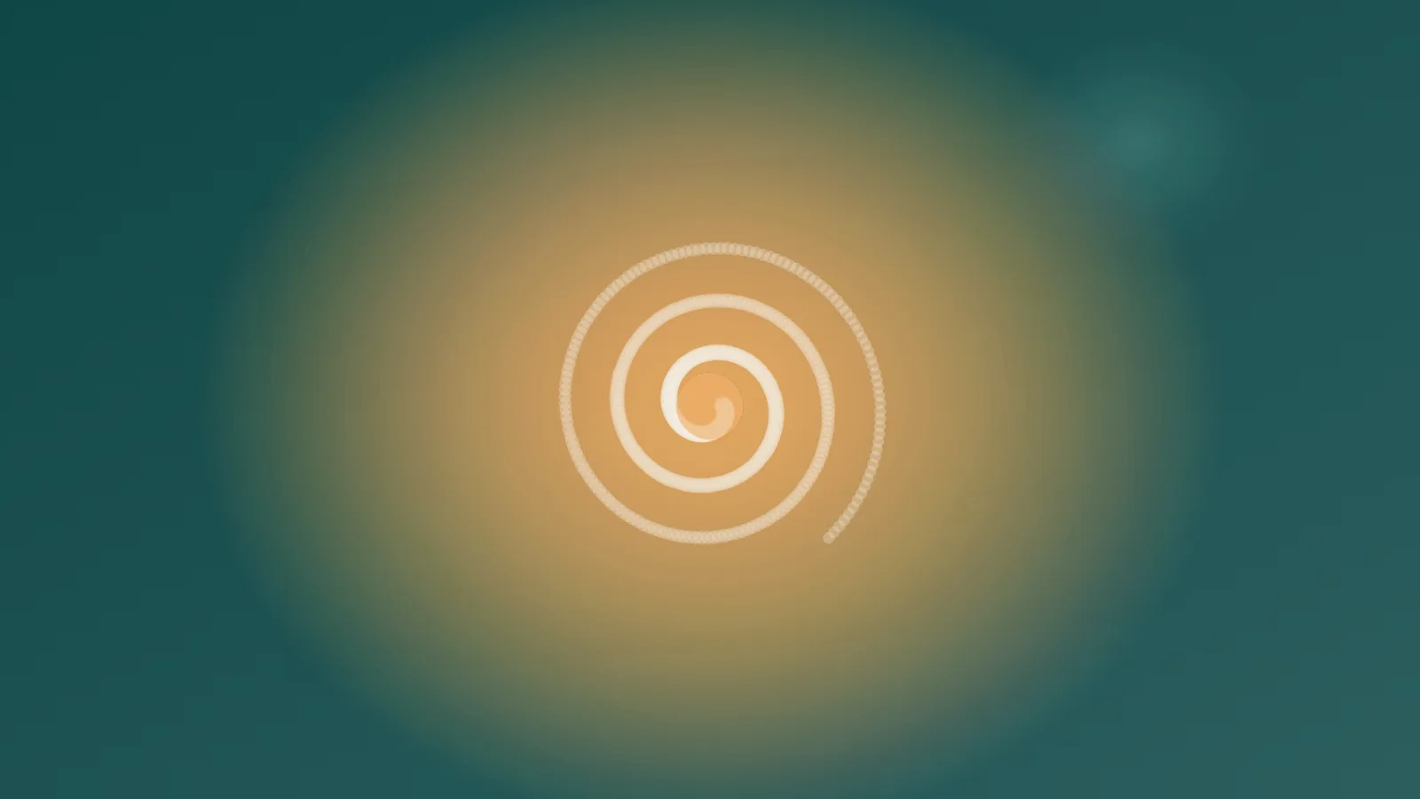 Une spirale crème qui se resserre vers un centre ambre, symbolisant le tourbillon des inquiétudes du trouble d'anxiété généralisée
